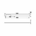 Hafele MIA SIDE II Kulp p. çelik renkli 500mm
