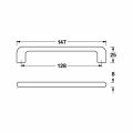 Hafele MOLLE Kulp mat siyah 128mm
