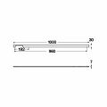 Hafele MIA SIDE II Kulp p. çelik renkli 1000mm