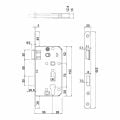 Hafele Gömme kilit PC parlak pirinç 55/18mm sağ