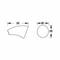 Hafele ARCO JR Düğme kulp p. çelik renkli 26mm