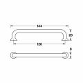 Hafele EDNA Kulp mat siyah 128mm