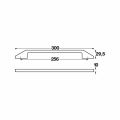 Hafele KNITE II Kulp mat siyah 256mm