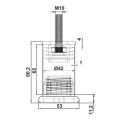 Hafele GAYA Mobilya ayağı p. krom, M10 42/80mm