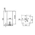 Hafele ARES II Mobilya ayağı mat siyah 40x100mm