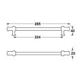 Hafele BERNARD Kulp mat siyah 224 mm