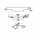 Hafele STAIRWAY II Prof. kulp p. çel. r. 497mm
