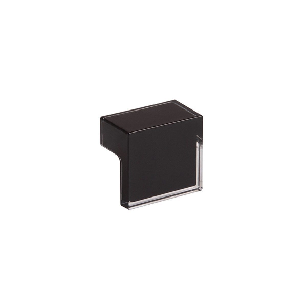 Hafele SOUL JR Düğme kulp siyah-şeffaf 32mm